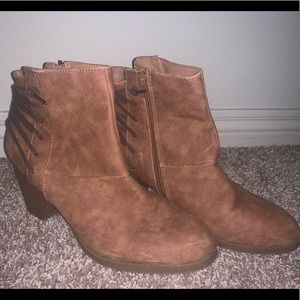 Gloria Lace Back Ankle Bootie